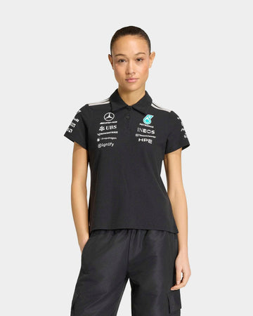 WOMENS 2026 TEAM POLO BLACK