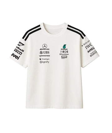Unisex Mercedes White  Oversized Team T Shirt