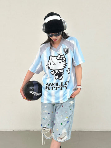 Hello Kitty Soccer Jersey in Sky Blue Color